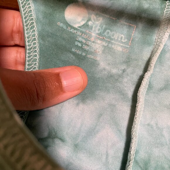 VINTAGE Bamboo Cotton Blend Tie Dyed Hi-Low Razorback Midi Dress - Picture 7 of 15